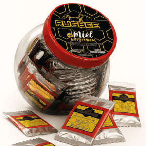 Vi trolero Rugbee – Miel de abeja | 75 Sachets "Individuales de 20g"